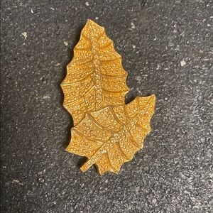 Gold Leaf Brooch